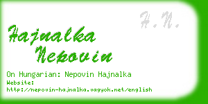 hajnalka nepovin business card